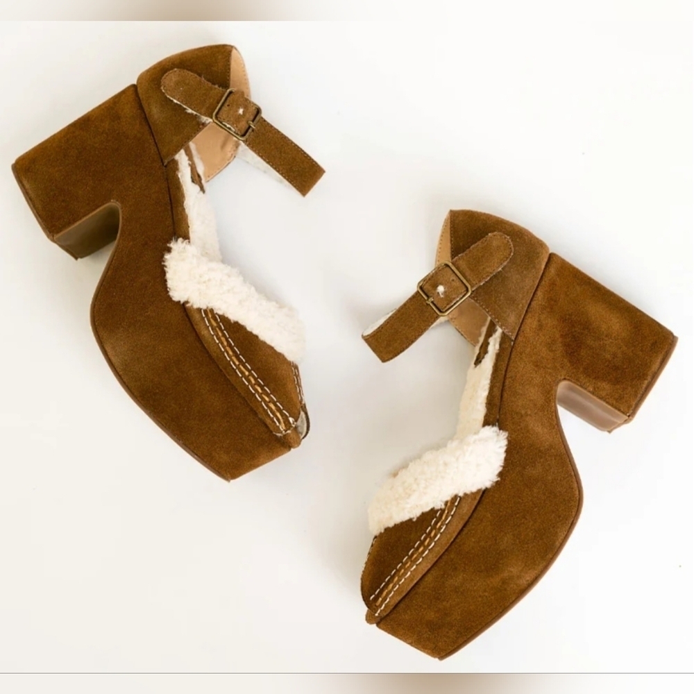NWOT Brea Suede Women's Platform Heels - Picture 2 of 10